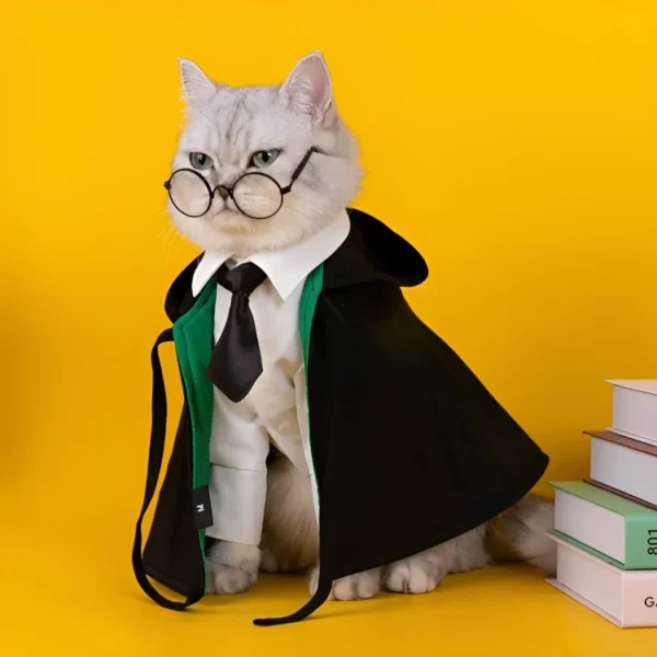 Capa magica cosplay de harry potter para gatos y mascotas pequeñas