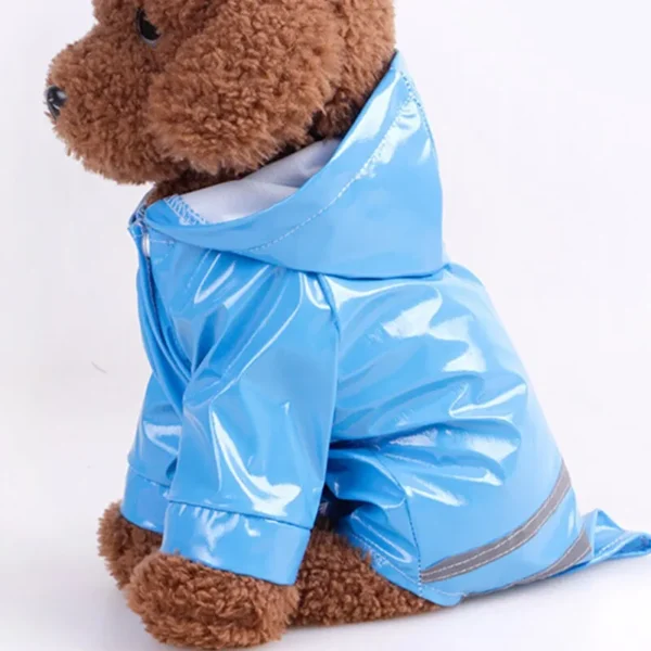 capa impermeable para perros azul