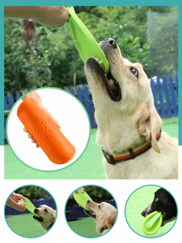 frisbee disco volador de goma para perros