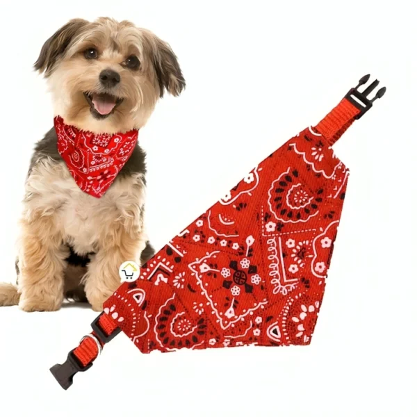pañoleta bandana para perros y gatos roja