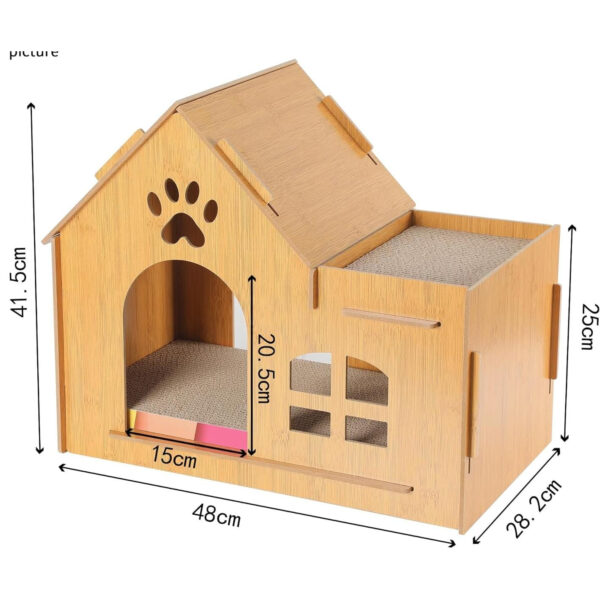 Casa Rascador para Gatos en Madera