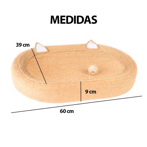 rascador con cama para gatos medidas