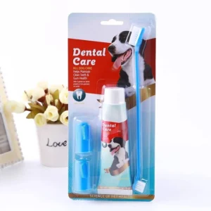 kit cepillo y crema dental para perros